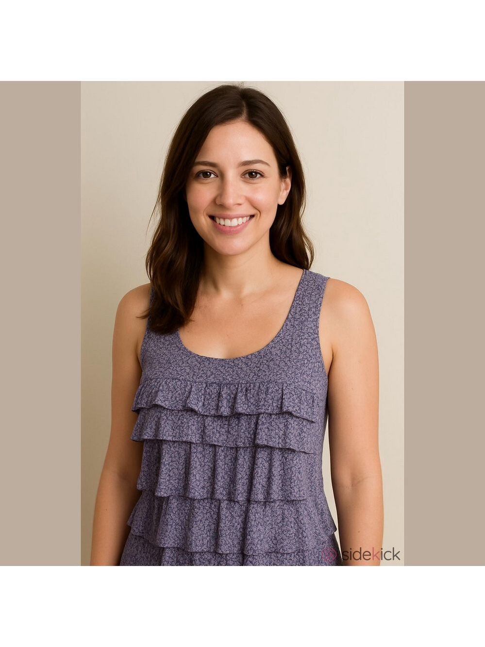 Liz Claiborne layered look arrow print scoop neck tank top Woman’s size XL